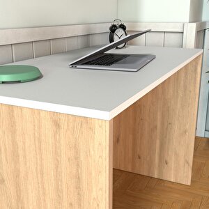 Bimossa V2020 Fara Raflı Çalışma Masası Ceviz/beyaz