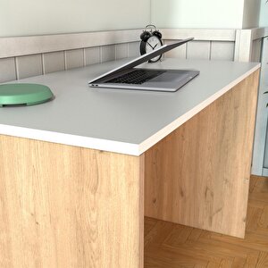 Bimossa V3020 Freya Raflı Çalışma Masası Ceviz/beyaz