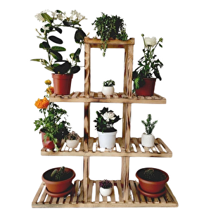 Saksı Standı 4 Katlı Saksılık Çiçeklik Dekoratif Saksı Stand