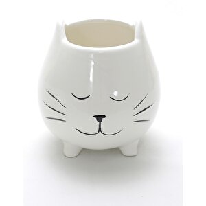 T.concept Kedi Figürlü Ayaklı Porselen Saksı