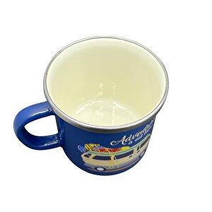 Orcamp Retro Emaye Kupa Bardak Adventure Mavi Out-1900