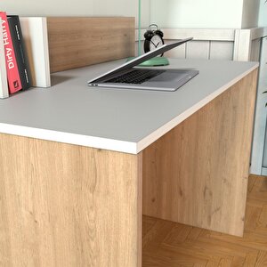 Bimossa V4020 Frida Raflı Çalışma Masası Ceviz/beyaz
