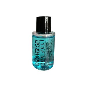 Tek Kullanımlık Mini Otel Seyehat Kamp Duş Jeli - Mavi - Şişe - 30 Cc / 30 Ml. - 50 Adet