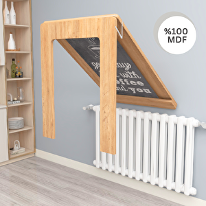 Petek Üstü Oval Köşeli 60x90 Cm Mdf Oval Köşeli Çerçeveli Masa Duvara Monte Kırma Katlanır Masa