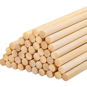Ahşap Bambu Maket Patates Kızartma Çubuğu Çöp Şiş - Boy : 35 Cm./ En : 5 Mm. - 100 Adetlik 1 Paket