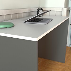 Bimossa V3030 Freya Raflı Çalışma Masası Antrasit/beyaz
