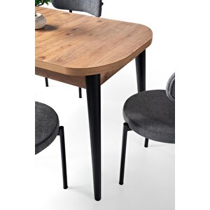 Venüs Alfa Mdf Mutfak Masa 6 Lı Sandalye Takımı 80x130