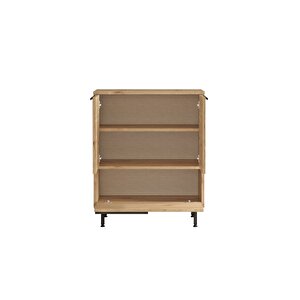 Leena 75 Cm Ofis Dolabı 3 Kapaklı Metal Ayaklı Uv Baskı Sepet-jüt La8b-su