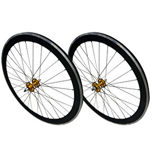 Fixie Bisiklet 28 Inç Alüminyum Jant Seti V Fren Siyah