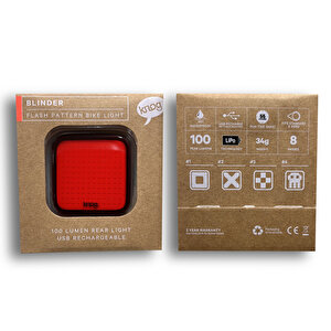 Knog Blinder Square 100 Lm Bisiklet Arka Stop Lambası