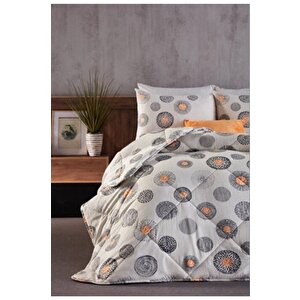 Doqu Home Polycotton Comforter Set Tek Kişilik Cosmos Gri