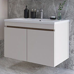 Tokyo 65 Cm Mdf Banyo Lavabolu Alt Dolap Vanilya-a.çam
