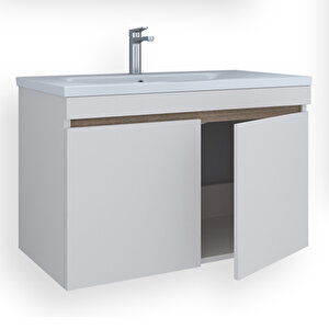 Tokyo 65 Cm Mdf Banyo Lavabolu Alt Dolap Vanilya-a.çam