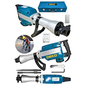 2000w Bakır Büyük Tip 65mm 16 Kg Kırıcı Hilti 60j Kırım Gücü + Yassı Ve Sivri Murç Keski Hediyeli