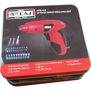 3,6 Lion Akülü Vidalama 25 Parça (metal Kutu)