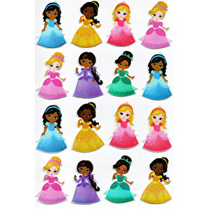 Sticker Kabartmalı A4 Boyutunda Stiker Defter, Planlayıcı Etiket, -(lim062) - Prenses
