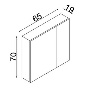 Tokyo 65cm Mdf Banyo Üst Aynalı Dolap Sonomo-vanilya