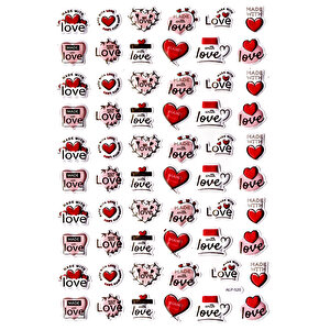 Sticker Kabartmalı A4 Boyutunda Stiker Defter, Planlayıcı Etiket-(lim520) - Aşk , Kalp , Love