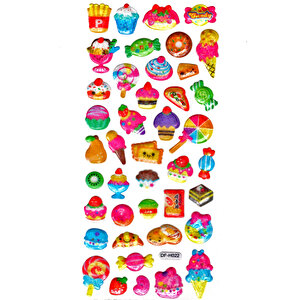 Işıltılı Sticker Kabartmalı Stiker Defter Planlayıcı Etiket (dfh022)-18x9cm - Pasta Şeker