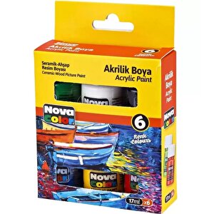 Akrilik Boya Şişe 6 Li 17ml