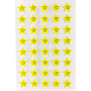 Sticker Kabartmalı A4 Boyutunda Stiker Defter, Planlayıcı Etiket - (lim029) - Gülen Yıldız