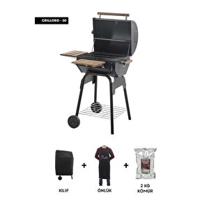 Grillord-50 Kömürlü Barbekü Mangal (önlük Ve Kilif Hedi̇yeli̇)