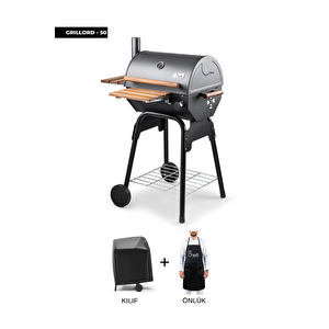 Grillord-50 Kömürlü Barbekü Mangal (önlük Ve Kilif Hedi̇yeli̇)