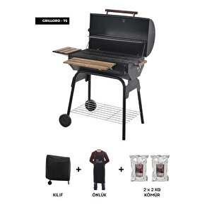 Grillord-75 Kömürlü Barbekü Mangal (önlük Ve Kilif Hedi̇yeli̇)