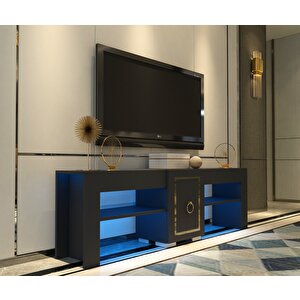 Errva Ledli̇ Tv Sehpasi (alt Modül) Antrasi̇t-altin Antrasit Gold
