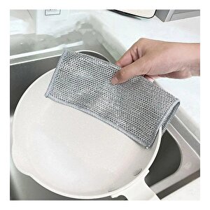 Bulaşık Ovma Ovalama Yanmış Yağ Ağır Kir Bezi Teli Telli Bez - 20x20 Cm. - 5 Adetlik Paket