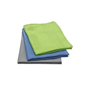 3'lü Paket Sihirli Mikrofiber Cam Ve Genel Temizlik Bezi 40x70 Cm