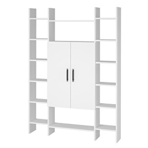 Ismar-130 Modern Raflı Kapaklı Kitaplık İsm01