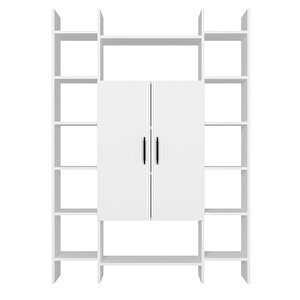 Ismar-130 Modern Raflı Kapaklı Kitaplık İsm01