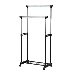 Handy Mate Duo Yükseklik Ayarlı Çift Kollu Elbise Askısı - Siyah/krom 83x93-168x43 Cm