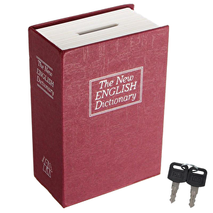 Secret Safe 115 | Küçük Boy Gizli Kitap Şekli Anahtarlı Kumbara / Para Kasası