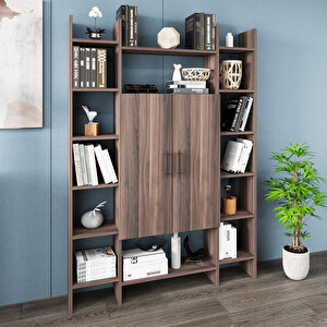 Ismar-130 Modern Raflı Kapaklı Kitaplık İsm05