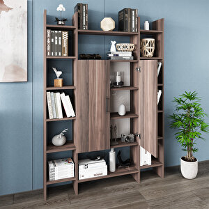 Ismar-130 Modern Raflı Kapaklı Kitaplık İsm05