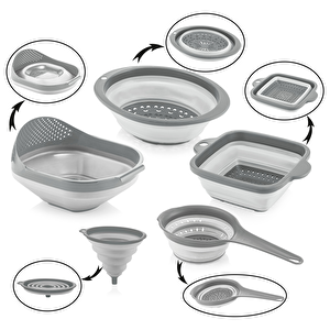 Katlanabi̇li̇r Süzgeç Set 5 Parça Et-00108