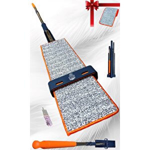 Kendinden Sıkmalı Mikrofiber Mop Kendini Temizleyen Mop Yedek Bez Hediyeli New
