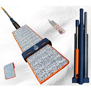 Kendinden Sıkmalı Mikrofiber Mop Kendini Temizleyen Mop Yedek Bez Hediyeli New