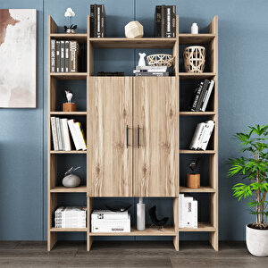 Ismar-130 Modern Raflı Kapaklı Kitaplık İsm04