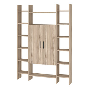Ismar-130 Modern Raflı Kapaklı Kitaplık İsm04