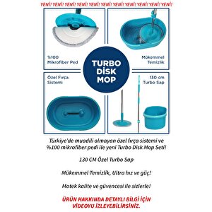 Motek Yeni Nesil Pratik Turbo Disk Mop Temizlik Seti