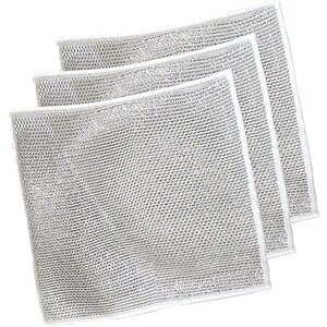 Bulaşık Ovma Ovalama Yanmış Yağ Ağır Kir Bezi Teli Telli Bez - 20x20 Cm. - 3 Adetlik Paket