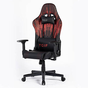 Adore Gaming Apollo Profesyonel Oyuncu Ve Yönetici Koltuğu-siyah-çizgi Kırmızı 42x124-131,5x64 Cm