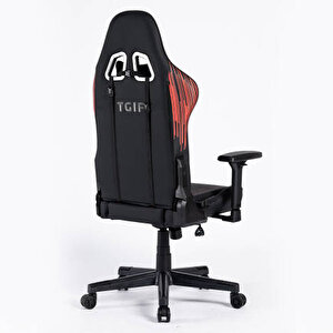 Adore Gaming Apollo Profesyonel Oyuncu Ve Yönetici Koltuğu-siyah-çizgi Kırmızı 42x124-131,5x64 Cm