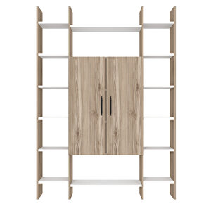 Ismar-130 Modern Raflı Kapaklı Kitaplık İsm02