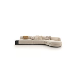 Parlex-B 4 Parça Sehpalı Oval Teddy Koltuk Takımı Lüx Yataklı Salon Oturma Grubu L Köşe Oturma Grubu