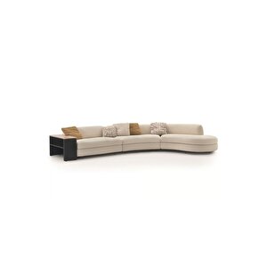 Parlex-B 4 Parça Sehpalı Oval Teddy Koltuk Takımı Lüx Yataklı Salon Oturma Grubu L Köşe Oturma Grubu