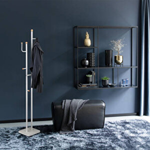 Handy Mate Vitale Metal Ahşap Askılık-beyaz 35x172x25 Cm